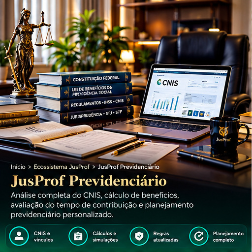Ilustração da plataforma JusProf Previdenciário